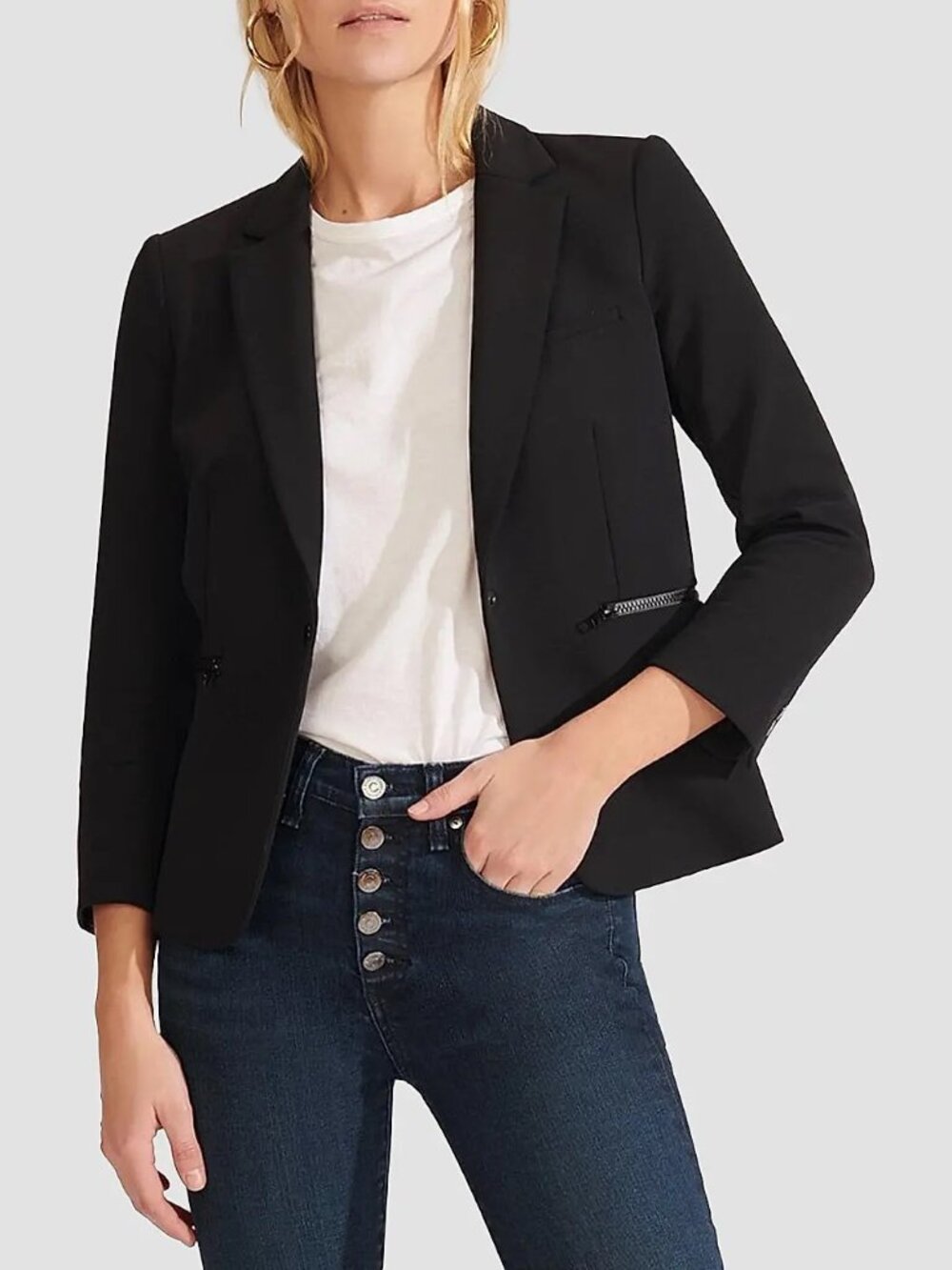 Veronica Beard Dickey Jacket Black Scuba Blazer Women’s Size 2 Designer Tailored